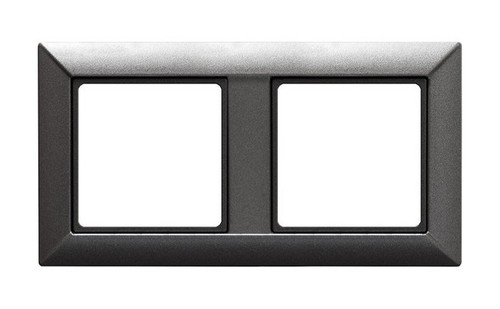 Рамка 2 поста JUNG ECO PROFI, антрацит