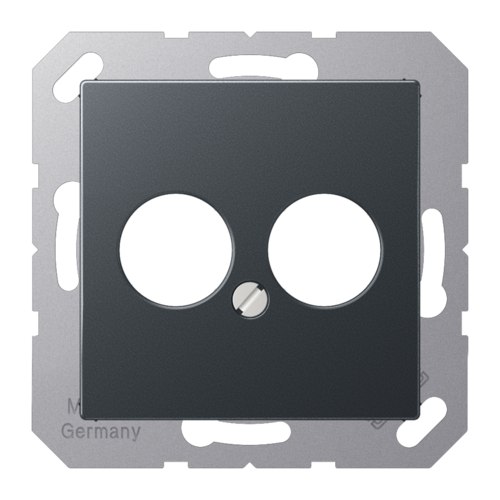 Накладка на аудиорозетку JUNG А-СЕРИЯ, антрацит матовый