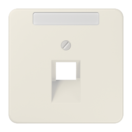 JUNG CD 500/CD plus Бежевая Накладка 1-ой наклонной ТЛФ/комп розетки с полем для надписи